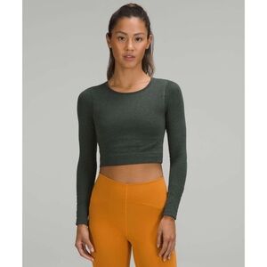 Lululemon Ebb to Street Long Sleeve Shirt Smoked Spruce Long Sleeve 10